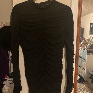 Fashionnova Ruched black dress